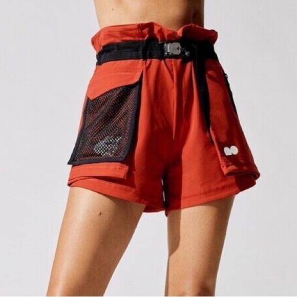 Nike Women’s Naomi Osaka Tennis Utility Shorts sz medium Red cinnabar DH5197-671 - Picture 12 of 13